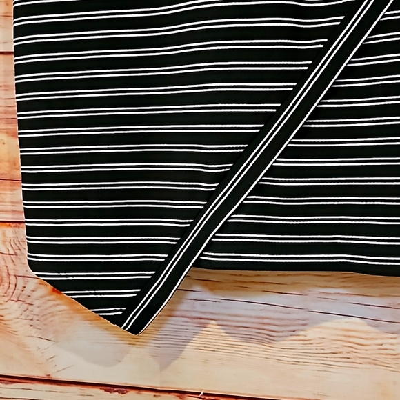 NWOT "A. BYER" BLACK STRIPE ELEGANLY CUT, CASUAL RACER BACK TANK DRESS. XL🖤 - Picture 4 of 8